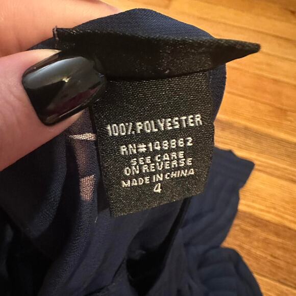 Torrid navy blue sheer top - Picture 5 of 6